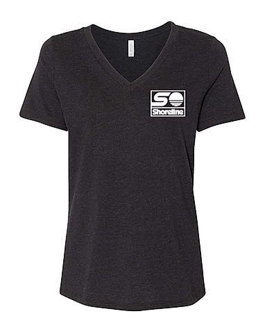 Bella + Canvas Women's Relaxed Heather CVC V-Neck Tee