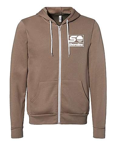 Bella + Canvas Sponge Fleece Embroidered Full-Zip Hoodie
