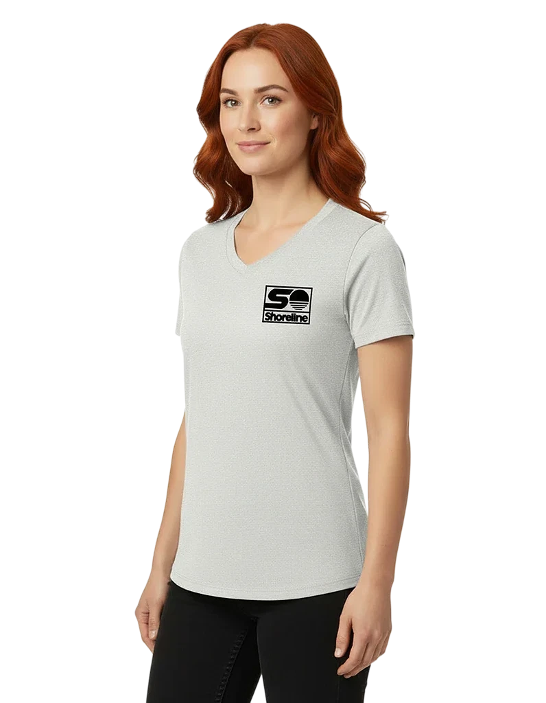 Bella + Canvas Women's Relaxed Heather CVC V-Neck Tee