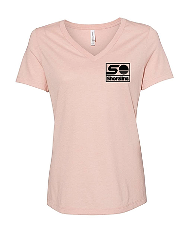 Bella + Canvas Women's Relaxed Heather CVC V-Neck Tee