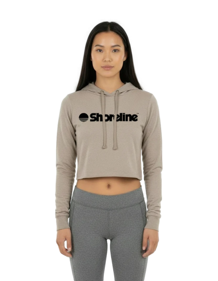 Bella + Canvas Women’s Triblend Crop Long Sleeve Hoodie