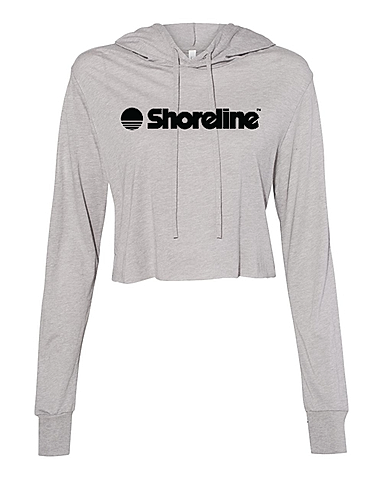 Bella + Canvas Women’s Triblend Crop Long Sleeve Hoodie