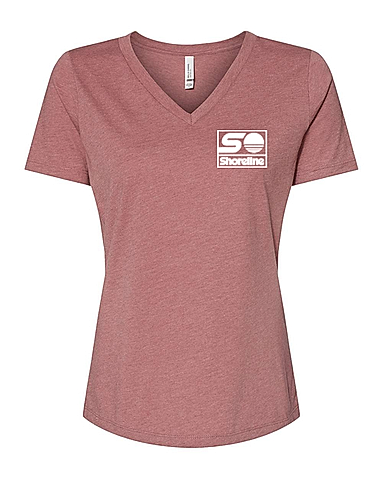 Bella + Canvas Women's Relaxed Heather CVC V-Neck Tee