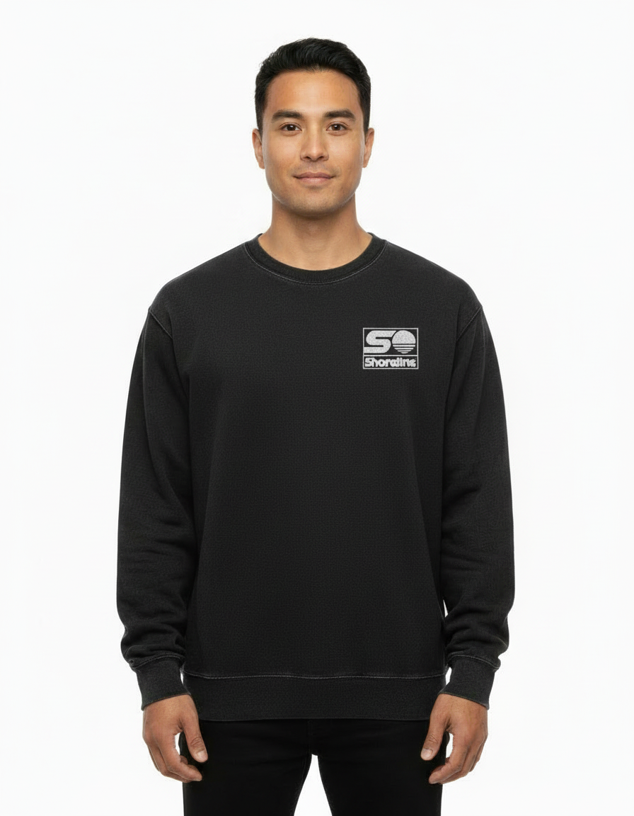 Comfort Colors Garment-Dyed Lightweight Embroidered Crewneck Sweatshirt